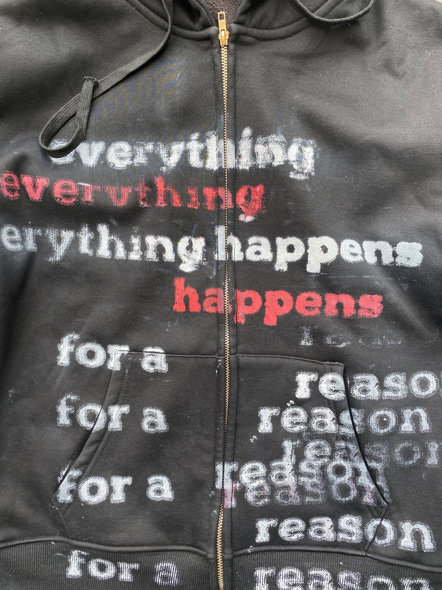 for a reason zip up (black)