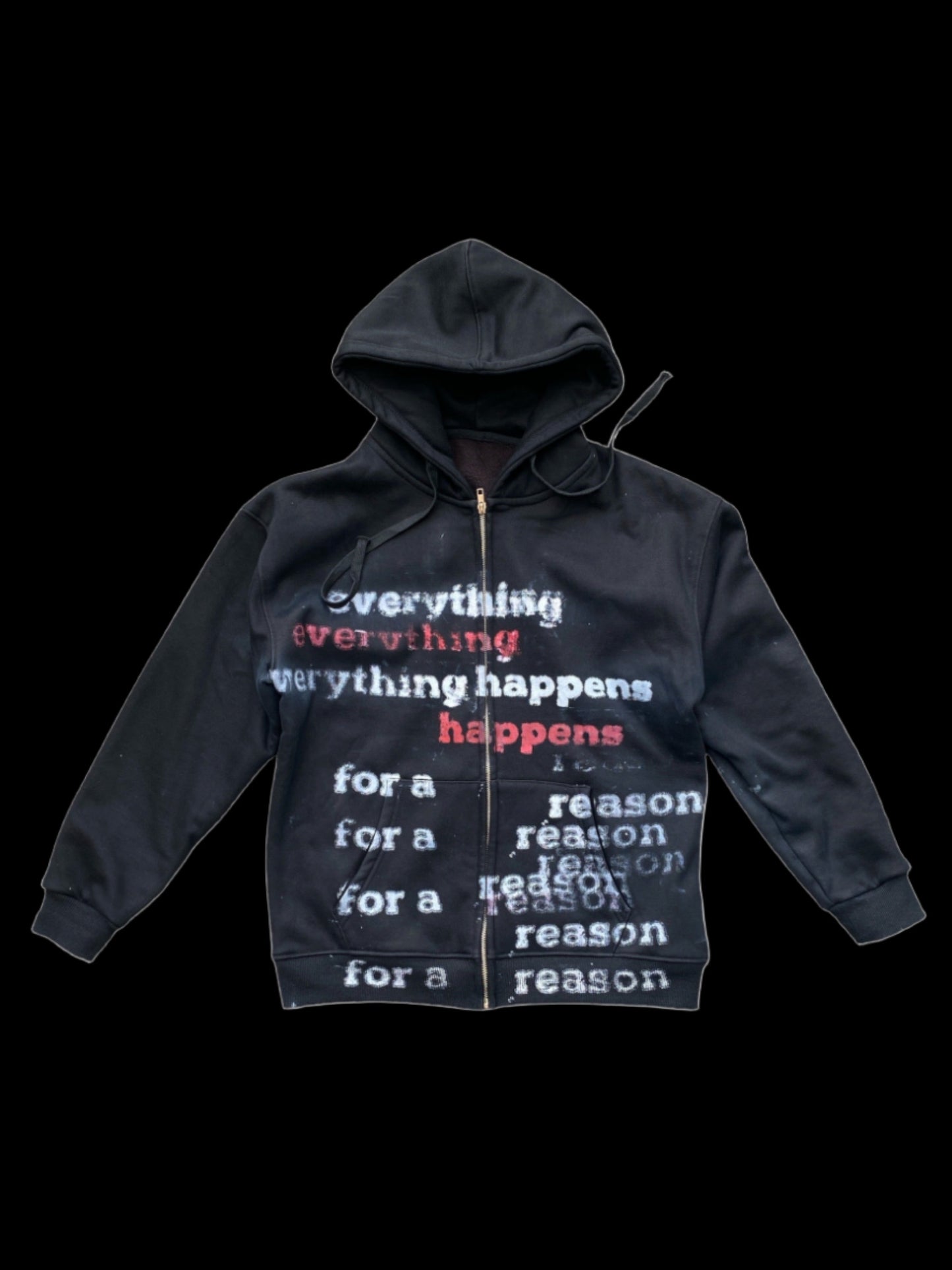 for a reason zip up (black)