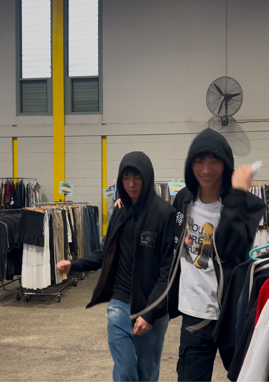 be happy have fun zip up