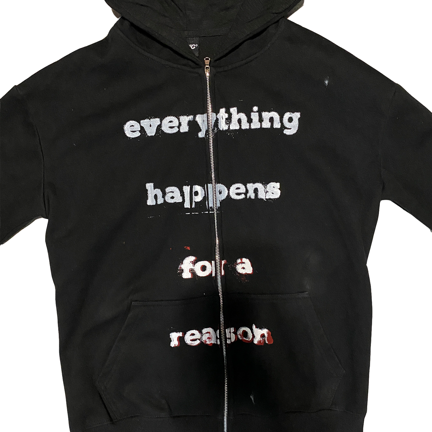 for a reason zip up (black)