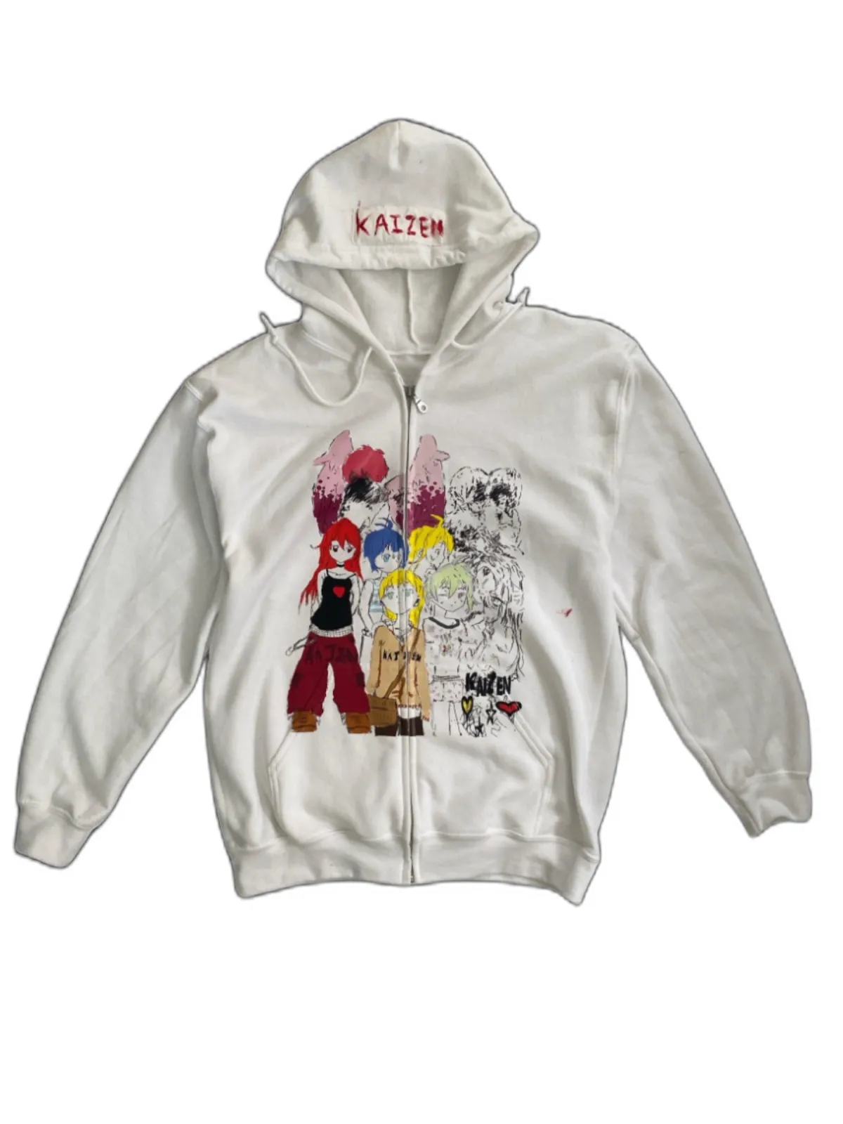 handdrawn zip up